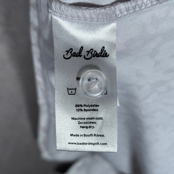 Bad Birdie Women’s Golf Polo – Gray Camo Unlinked Crest Logo Size S - Picture 7 of 9
